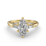 Marquise Three Stone Engagement Ring