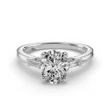 Oval Three Stone Engagement Ring