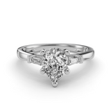Pear Three Stone Engagement Ring