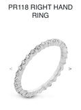 Wedding Band, Platinum 3/4th, Size 5.75