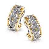Trellis Earrings in 18k Gold with Diamonds