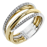 Fashion Ring in 18k Gold with Diamonds