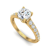 Abigail Pave Engagement Ring with hidden halo