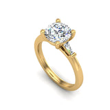 Alina Emerald Three-Stone Engagement ring