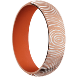 14K Rose Gold + Sand Finish + Hunter Orange