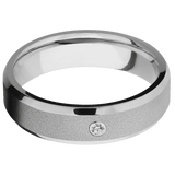 14K White Gold + Sand , Polish Finish