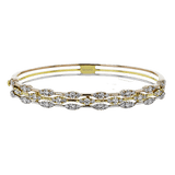 Bangle in 18k Gold with Diamonds - Simon G. Jewelry
