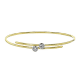 Bangle in 18k Gold with Diamonds - Simon G. Jewelry