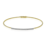 Beaded Bangle in 18k Gold with Diamonds - Simon G. Jewelry