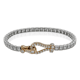 Buckle Bracelet in 18K Gold with Diamonds - Simon G. Jewelry