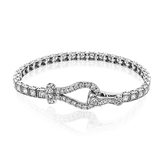Buckle Bracelet in 18k Gold with Diamonds