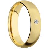 14K Yellow Gold + Satin Finish