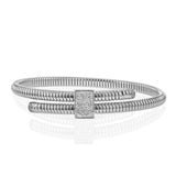 Cable Bangle in 18k Gold with Diamonds - Simon G. Jewelry