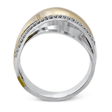 Clio Fashion Ring In 18k Gold With Diamonds - Simon G. Jewelry