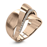 Clio Fashion Ring In 18k Gold With Diamonds - Simon G. Jewelry