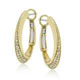 Clio Hoop Earrings in 18k Gold with Diamonds