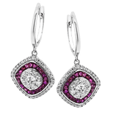 Color Earring in 18k Gold with Diamonds - Simon G. Jewelry