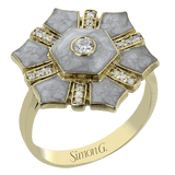 Color Ring in 14k Gold with Diamonds - Simon G. Jewelry