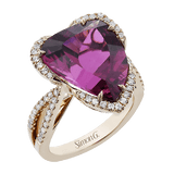 Color Ring in 18k Gold with Diamonds - Simon G. Jewelry