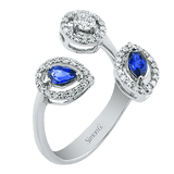 Color Ring in 18k Gold with Diamonds - Simon G. Jewelry