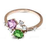 Color Ring in 18k Gold with Diamonds - Simon G. Jewelry