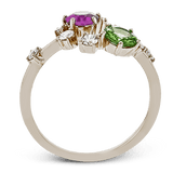 Color Ring in 18k Gold with Diamonds - Simon G. Jewelry