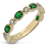 Color Ring in 18k Gold with Diamonds - Simon G. Jewelry