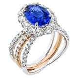 Color Ring in 18k Gold with Diamonds - Simon G. Jewelry
