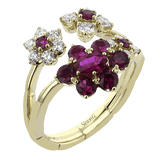 Color Ring In 18k Gold With Diamonds - Simon G. Jewelry