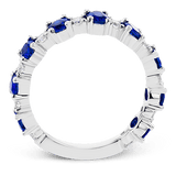 Color Ring In 18k Gold With Sapphires And Diamonds - Simon G. Jewelry