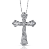 Cross Pendant in 18k Gold with Diamonds