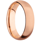 14K Rose Gold + Satin Finish