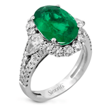 Engagement Ring in 18k Gold with Diamonds - Simon G. Jewelry