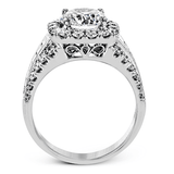 Engagement Ring in 18k Gold with Diamonds - Simon G. Jewelry
