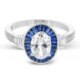 Engagement Ring in 18k Gold with Diamonds - Simon G. Jewelry