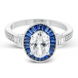 Engagement Ring in 18k Gold with Diamonds - Simon G. Jewelry