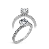Engagement Ring in 18k Gold with Diamonds - Simon G. Jewelry