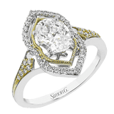 Engagement Ring in 18k Gold with Diamonds