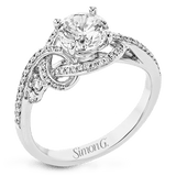 Engagement Ring in 18k Gold with Diamonds - Simon G. Jewelry