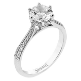 Engagement Ring in 18K Gold with Diamonds