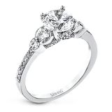 Engagement Ring in 18k Gold with Diamonds