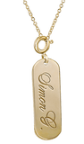 Engravable Bar Charm in 14k Gold - Simon G. Jewelry