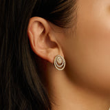 Evolve Three - in - One Earrings in 18k Gold with Diamonds - Simon G. Jewelry
