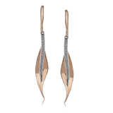Fallen Leaves Drop Earrings in 18k Gold with Diamonds - Simon G. Jewelry