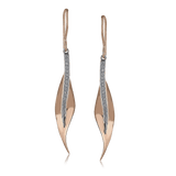 Fallen Leaves Drop Earrings in 18k Gold with Diamonds - Simon G. Jewelry