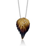 Fallen Leaves Pendant Necklace in 18k Gold with Diamonds
