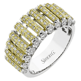 Fashion Ring in 18k Gold with Diamonds - Simon G. Jewelry