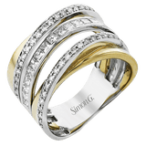 Fashion Ring in 18k Gold with Diamonds - Simon G. Jewelry