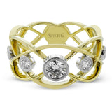 Fashion Ring In 18k Gold With Diamonds - Simon G. Jewelry