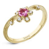 Garden Gemstone Ring in 18k Gold with Diamonds